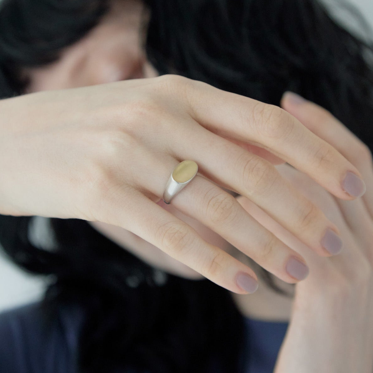 Matte mixed color ring