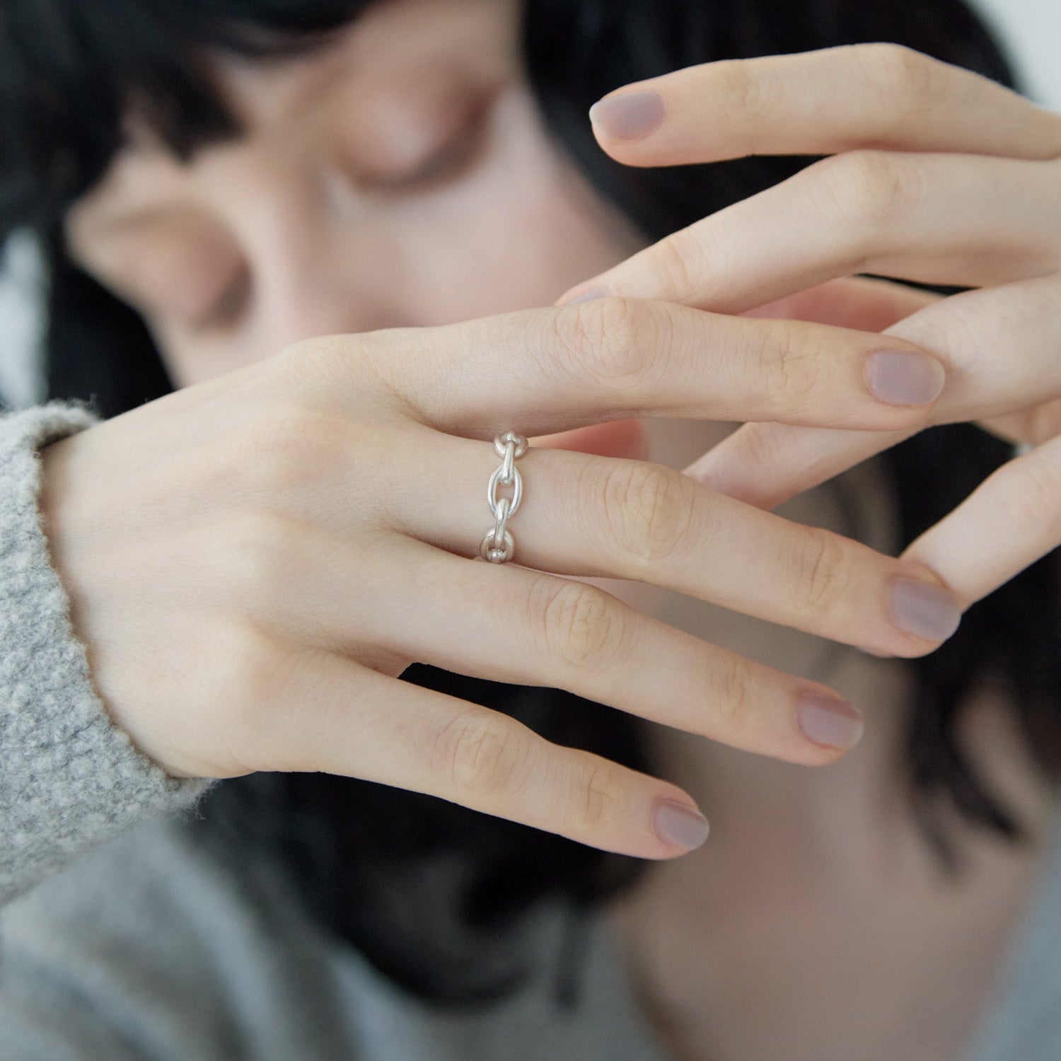 THICK CHAIN PINKY RING