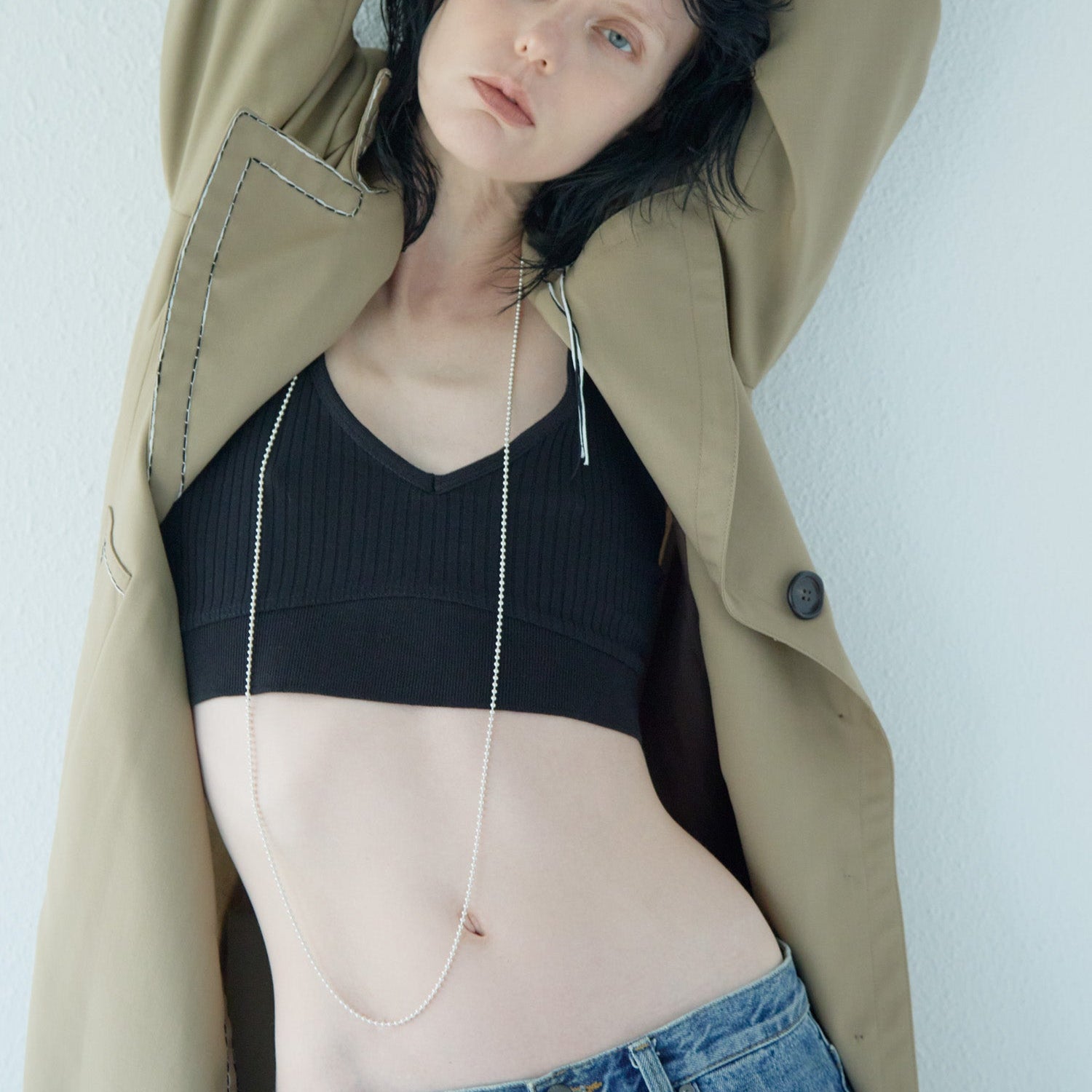 BALL CHAIN LONG NECKLACE