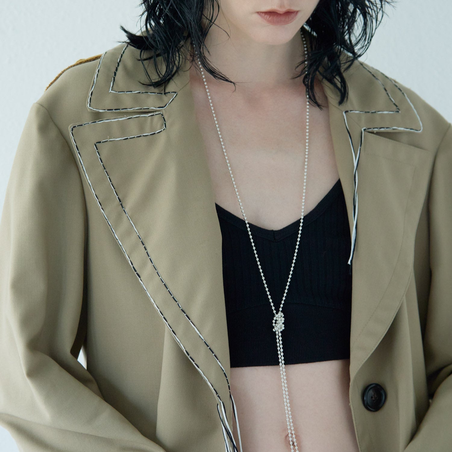 BALL CHAIN LONG NECKLACE