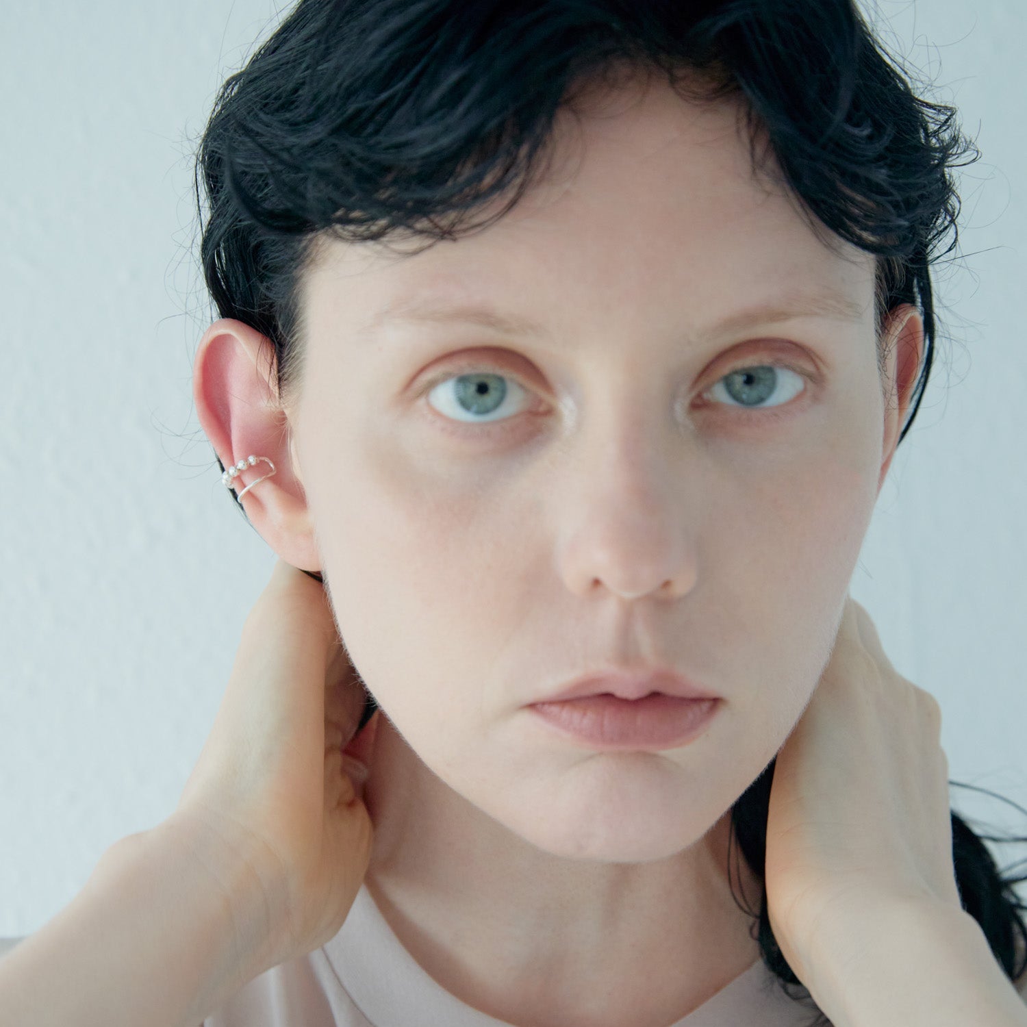 TSUBUTSUBU LINE EAR CUFF / SILVER