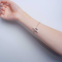 OVAL CHAIN LARIAT BRACELET