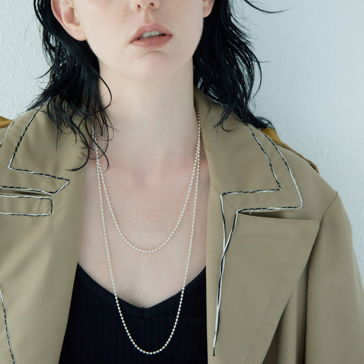 BALL CHAIN LONG NECKLACE