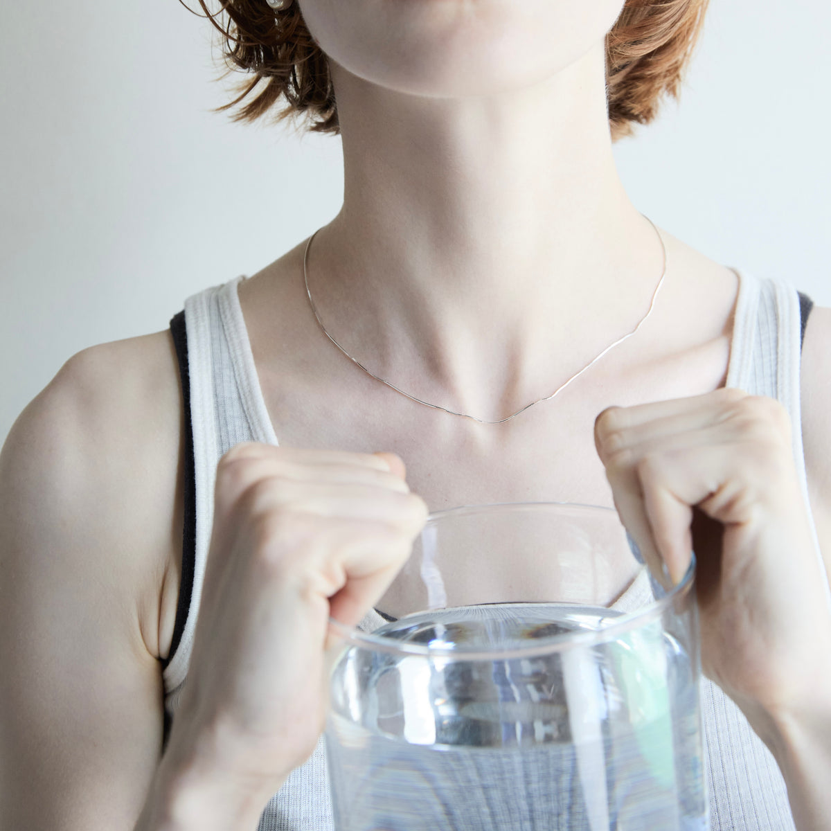 SNAKE CHAIN NECKLACE / SILVER