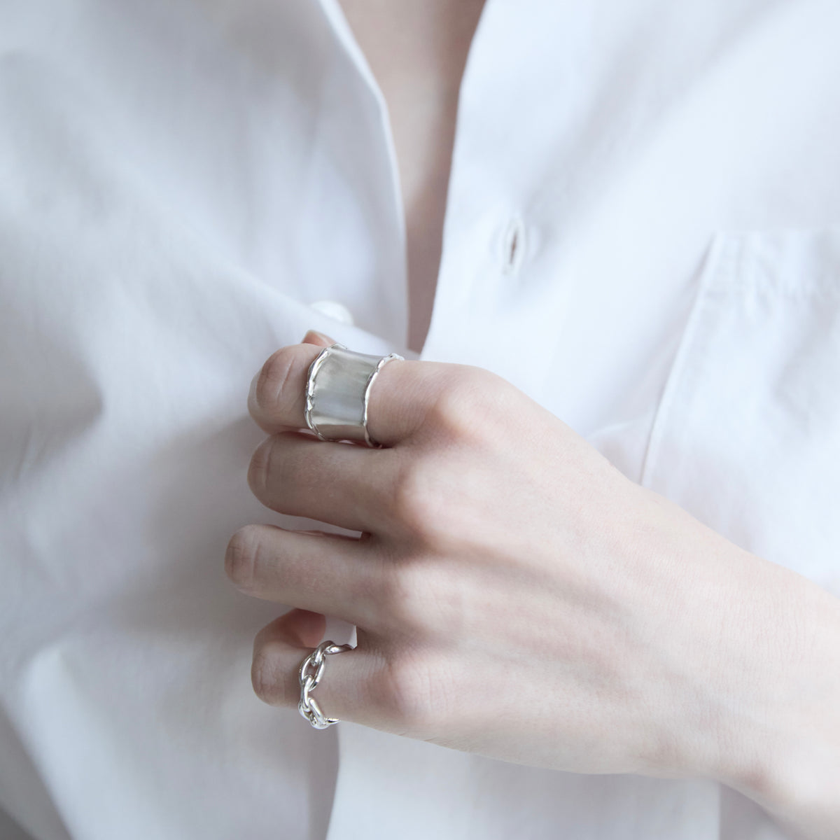 THICK CHAIN PINKY RING
