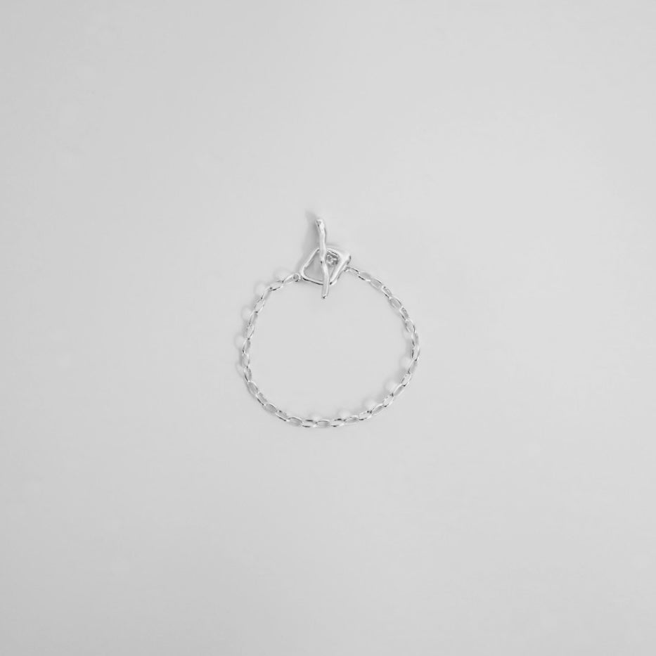 OVAL CHAIN LARIAT BRACELET