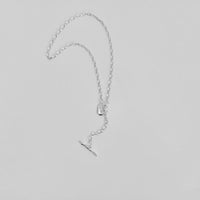 OVAL CHAIN LARIAT NECKLACE
