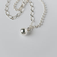 Asymmetrical ball necklace