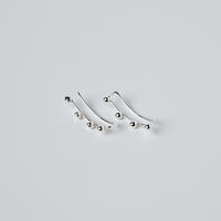 SMALL BALL LINE EAR CUFF / SILVER