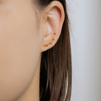 SMALL BALL LINE EAR CUFF / GOLD