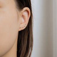 SMALL BALL LINE EAR CUFF / SILVER