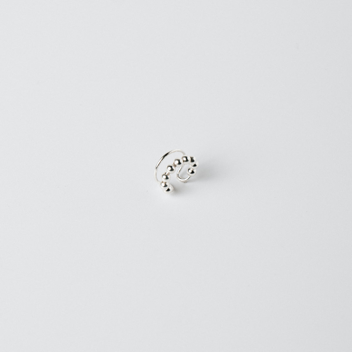 TSUBUTSUBU LINE EAR CUFF / SILVER