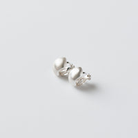 MAT BEANS EARRING / SILVER