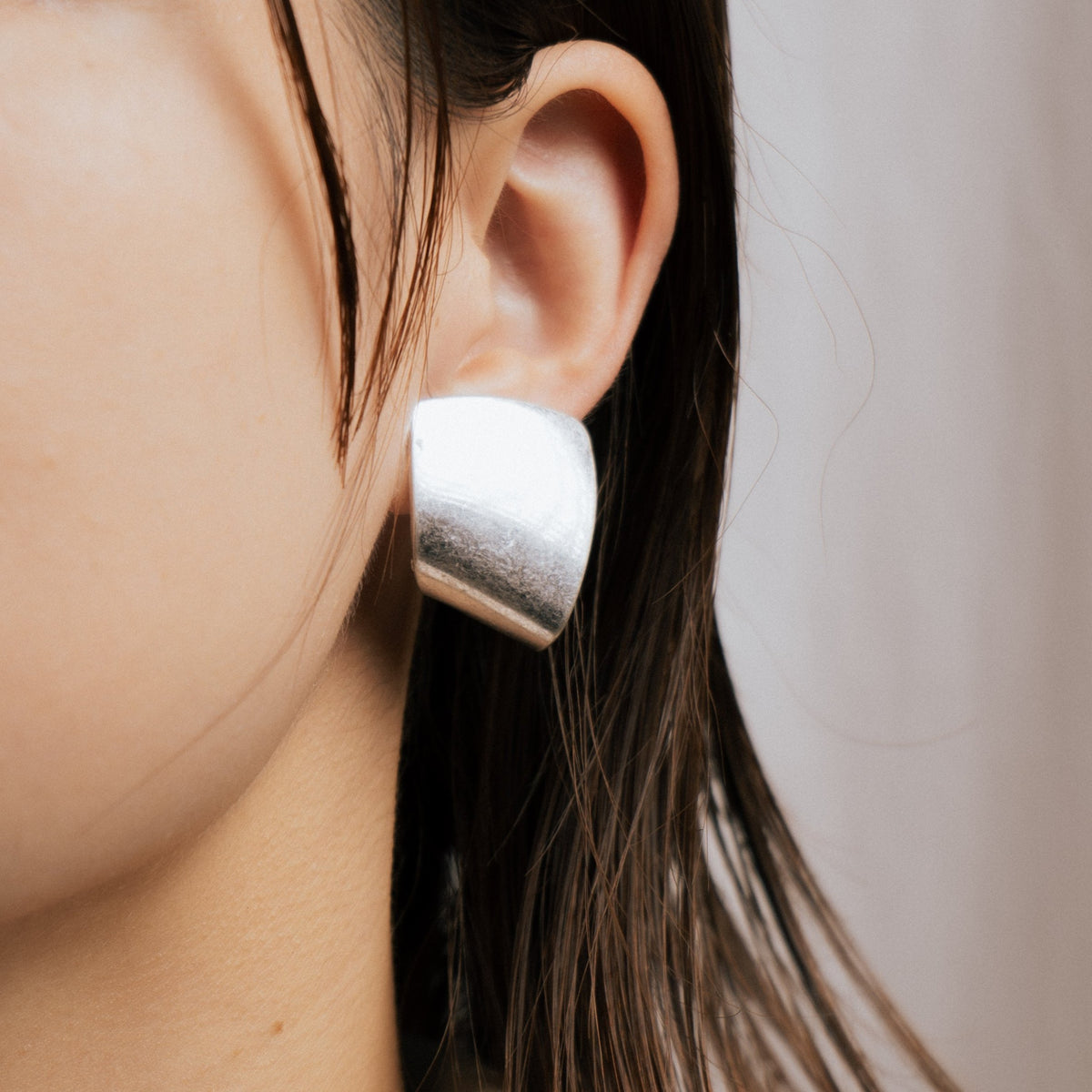 ORIGAMI EARRING / SILVER