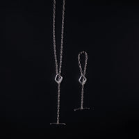 OVAL CHAIN LARIAT BRACELET