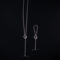 OVAL CHAIN LARIAT NECKLACE