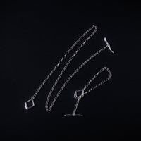 OVAL CHAIN LARIAT NECKLACE