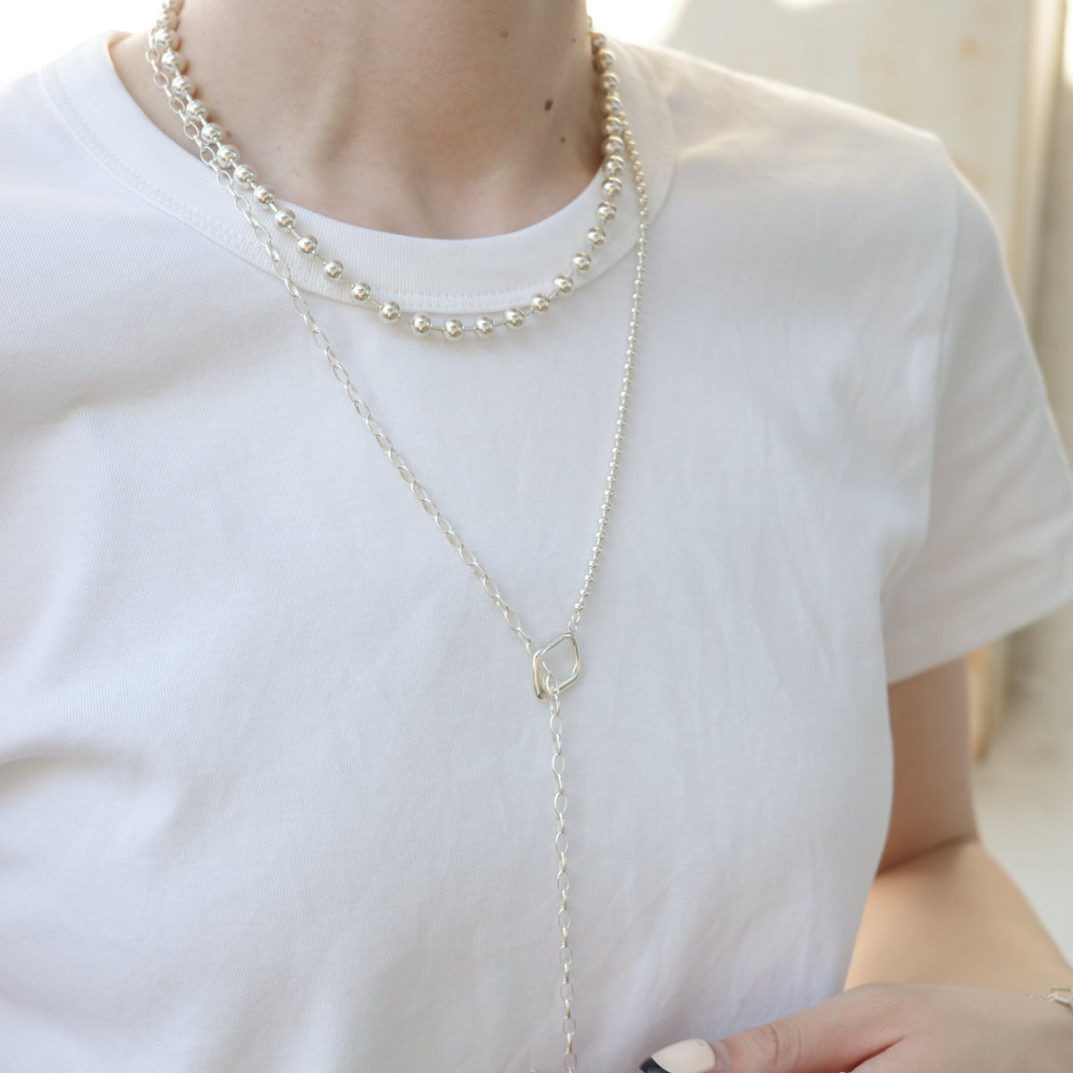 THICK BALL CHAIN ​​NECKLACE