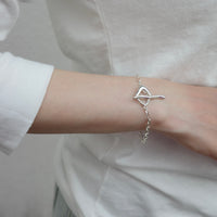 OVAL CHAIN LARIAT BRACELET